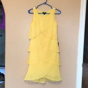 Beautiful Canary Yellow evening dress.